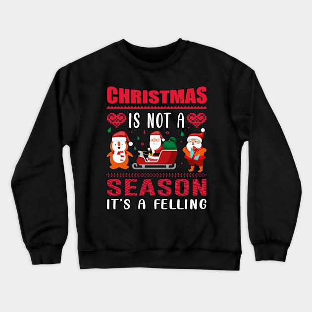 Christmas T - Shirt Design Crewneck Sweatshirt by Shuvo Design